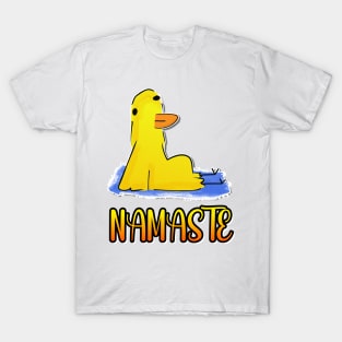 Namaste Duck Funny Yoga T-Shirt